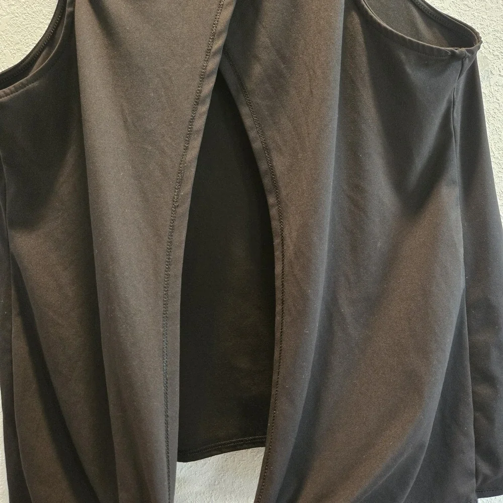 Yogalicious Black Open Back Tie Front Yoga Tank Top Womens Small Workout... - Picture 9 of 11